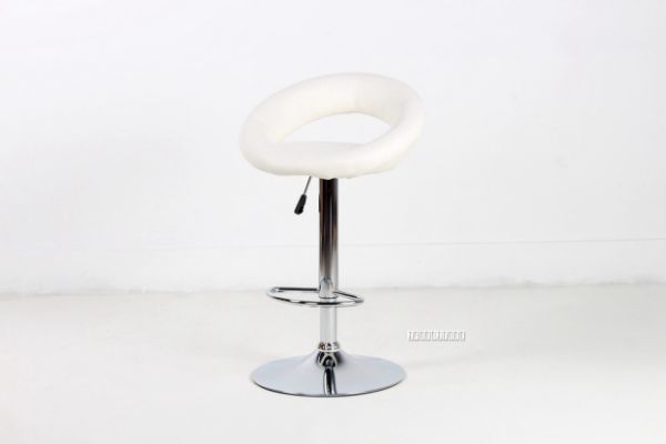 Picture of ANNIE Adjustable Swivel Gas Lift Bar Stool -White