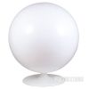 Picture of REPLICA Fiber Glass & Cashmere BALL Chair (White Shell with Red Cashmere Interior)