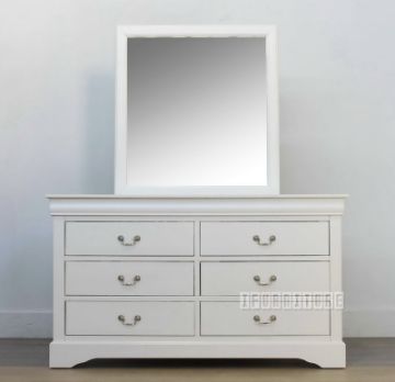 Picture of LOUIS PHILIPPE III Dressing Table With Mirror *White