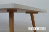 Picture of MADRID White Gloss Dining Table with Beech Legs