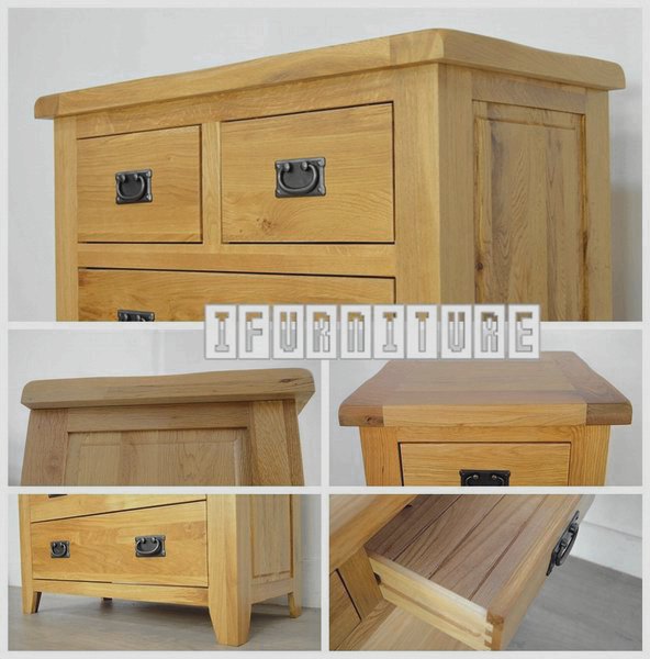 RIVERLAND Solid OAK Coffee Table with 2 Drawers