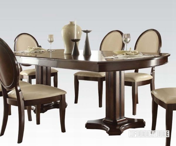 Balint 7pc Double Pedstal 168 240 Extension Dining Set