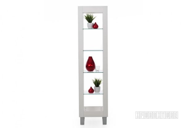 Miami White Gloss Small Display Cabinet