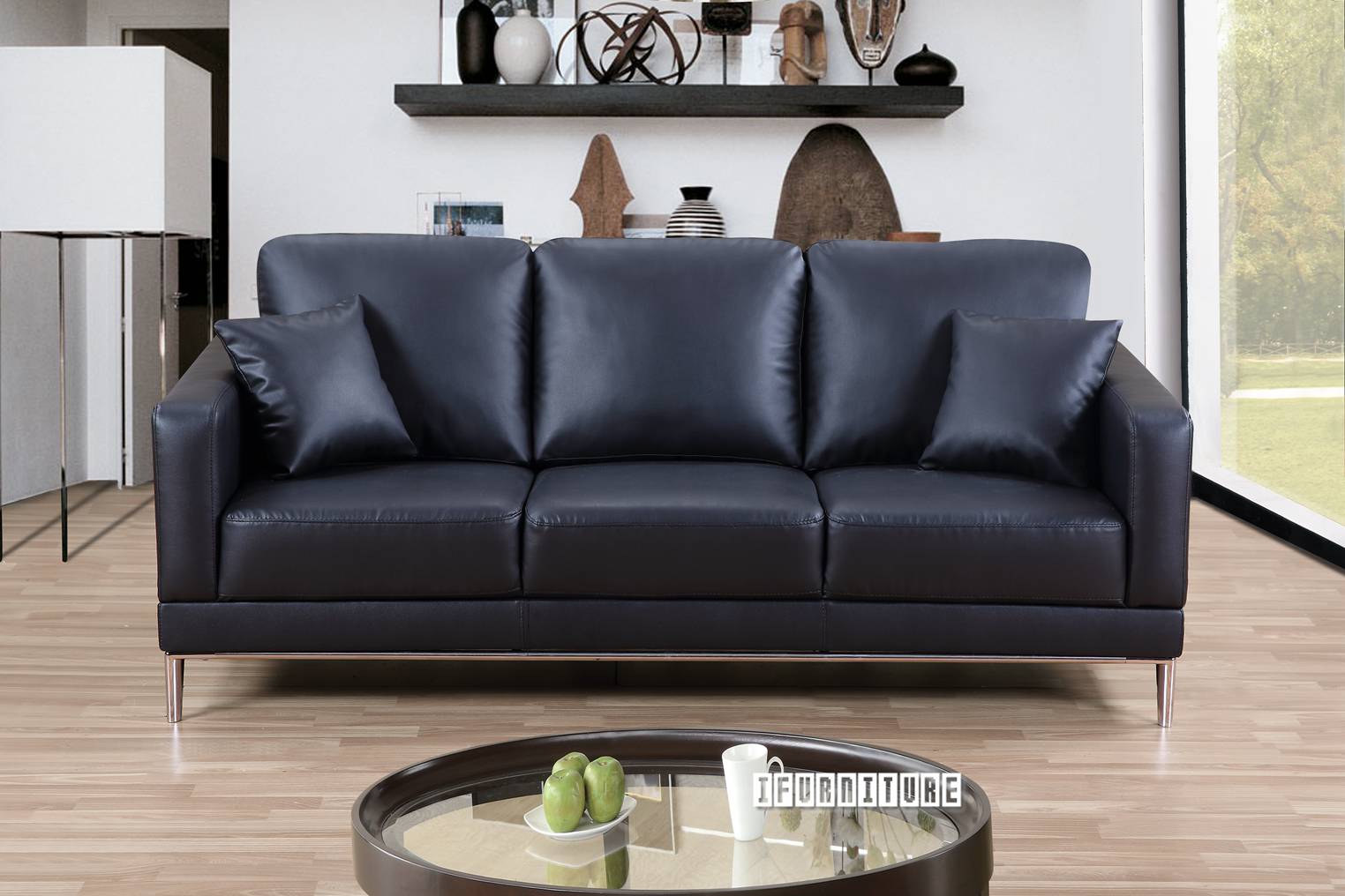 Eden 3+2 Sofa Range in Black color