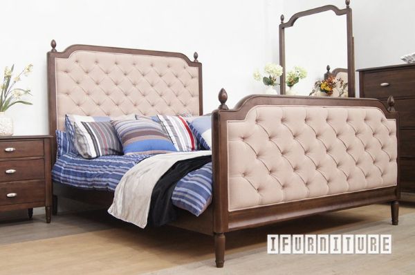 Prague Bed Frame In Queen Super King Size Silver Wattle Timber