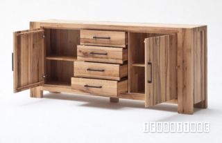 Picture of CARDIFF 206 Sideboard*Solid European Wild Oak & Made in Europe - WILDEICHE (WILD OAK, light Color)