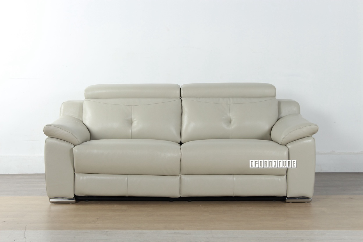 CHELSEA Electrical Recliner 100 Genuine Leather Lounge Suite *Beige