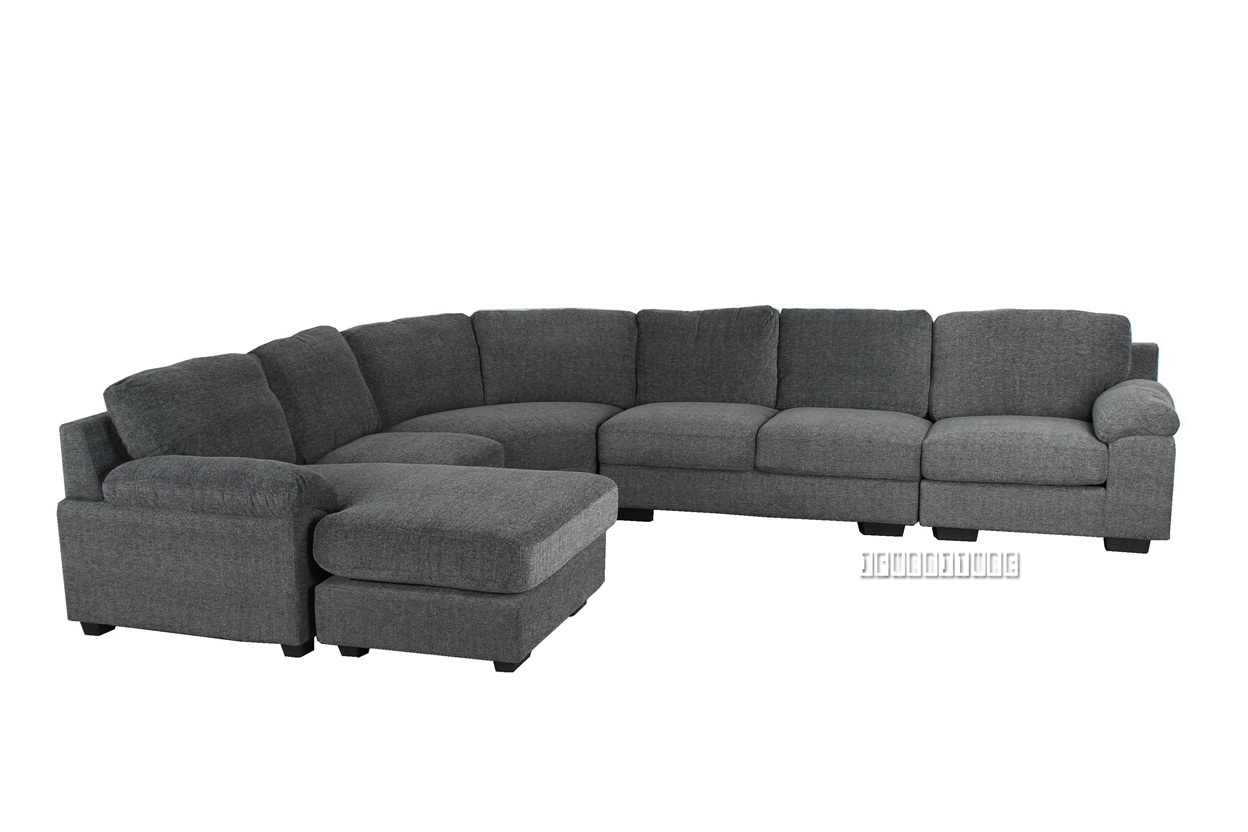 BOLTON 6 Seater Reversible Sectional Modular Sofa *Dark Grey
