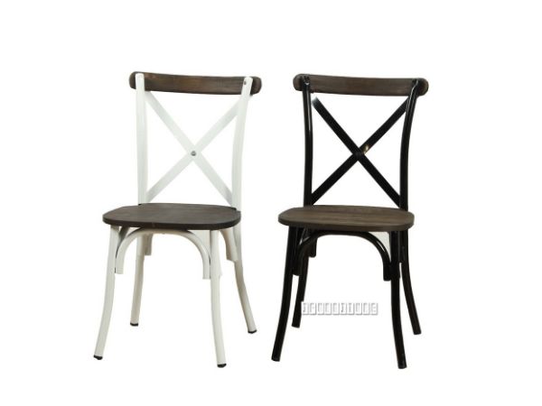 Picture of HANOVER Metal Cross Back Chair (Solid Elm Seat)