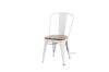 Picture of TOLIX Replica Dining Chair with Solid Ash Wood Seat * White