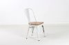 Picture of TOLIX Replica Dining Chair with Solid Ash Wood Seat * White