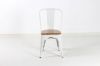 Picture of TOLIX Replica Dining Chair with Solid Ash Wood Seat * White