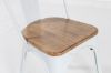 Picture of TOLIX Replica Dining Chair with Solid Ash Wood Seat * White