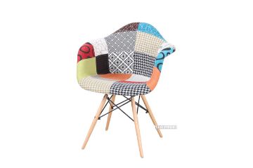 Picture of DAW Replica Eames Dining Arm Chair in Patch Fabric