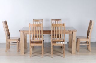 Picture of FRANCO 7PC Dining Set (Solid NZ Pine) - 1.8M Table + 6 Chairs 