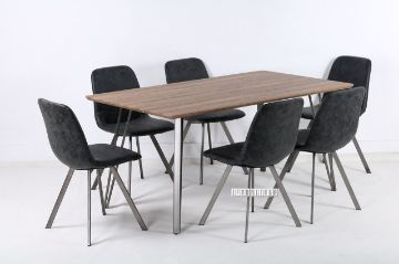 Picture of PLAZA 7PC 160 Dining Set (Dark Grey)