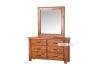 Picture of FOUNDATION 6-Drawer Dresser with Mirror (Rustic Pine)