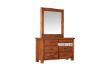 Picture of FOUNDATION 6-Drawer Dresser with Mirror (Rustic Pine)