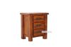 Picture of FOUNDATION 3-Drawer Bedside Table (Rustic Pine)