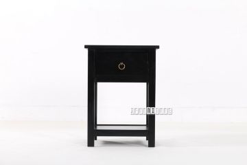 Picture of METRO Pine 1-Drawer Bedside Table (Black)