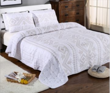 Picture of BES008 Cotton Quilted Bedspread 3PC Set