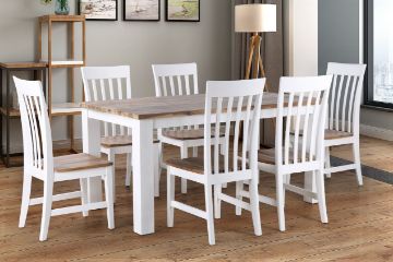 Picture of CHRISTMAS 1.6M/1.9M 7PC Solid Acacia Wood Dining Set