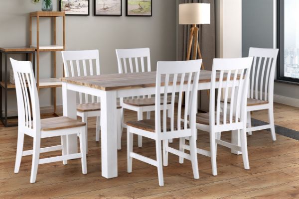Picture of CHRISTMAS 1.6M/1.9M 7PC Solid Acacia Wood Dining Set