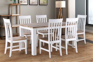 Picture of CHRISTMAS 1.6M/1.9M 7PC Dining Set (Solid Acacia Wood)