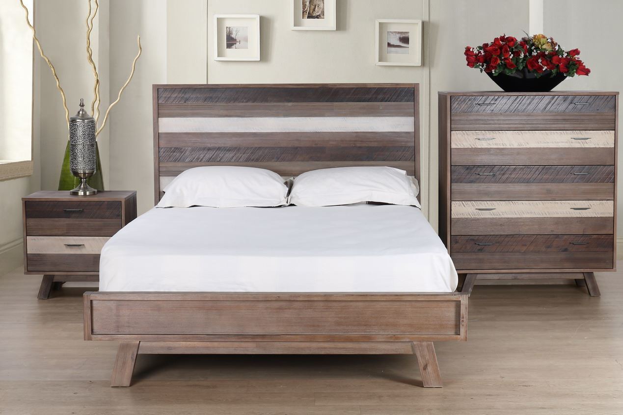 BOTSWANA Solid Acacia Queen/Super King Bed