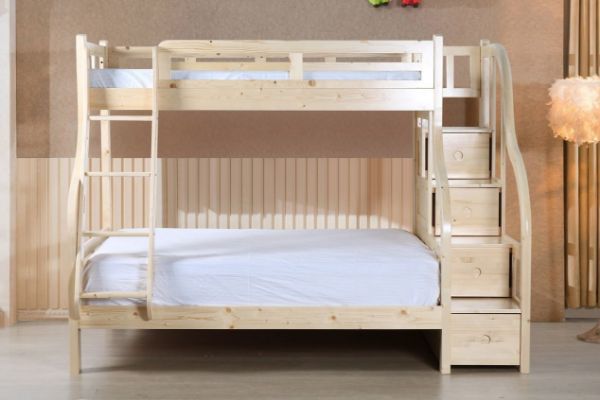 bunk bed with double bed underneath