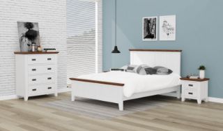 Picture of CAROL Solid Acacia Wood Bed Frame - King