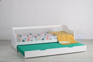 Picture of SUPER NATURAL Solid Pine Trundle Bed *White