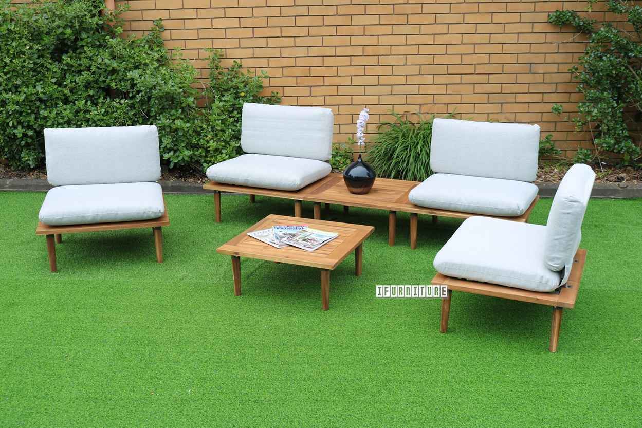 ARLO Aluminium Frame Modular Outdoor Sofa Set *Solid wood