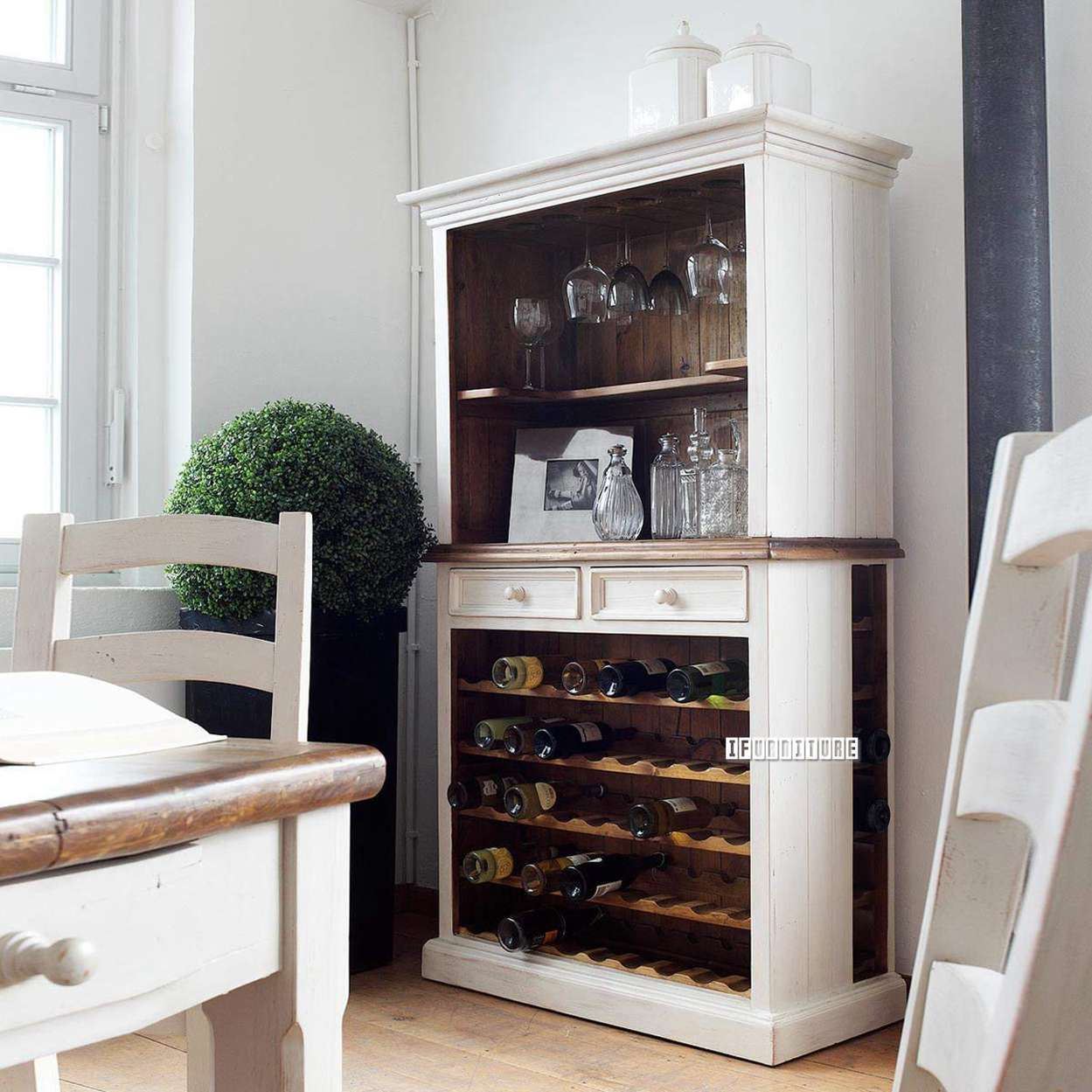 Bodde Wine Buffet/ Display Cabinet *Pine Wood