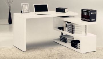 Picture of SEAN Swirl Desk in Matt White