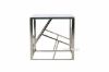 Picture of LELLA Square Clear Glass Side Table (Silver)