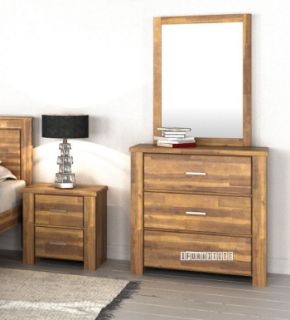 Picture of SARA 3-Drawer Dresser with Mirror