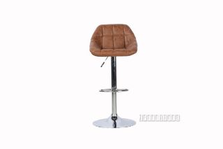 Picture of Raffles Adjustable Swivel Gas Lift Bar Stool -Brown