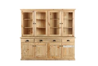 Picture of Outback Hutch and Buffet *Solid Pine - 4 Door Hutch + 4 Drawers Buffet