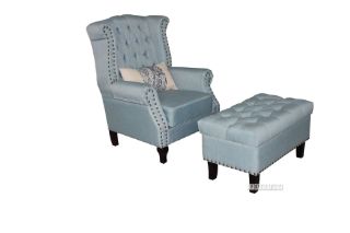 Picture of BRADFORD Lounge Chair *Blue - Lounge Chair + Ottoman