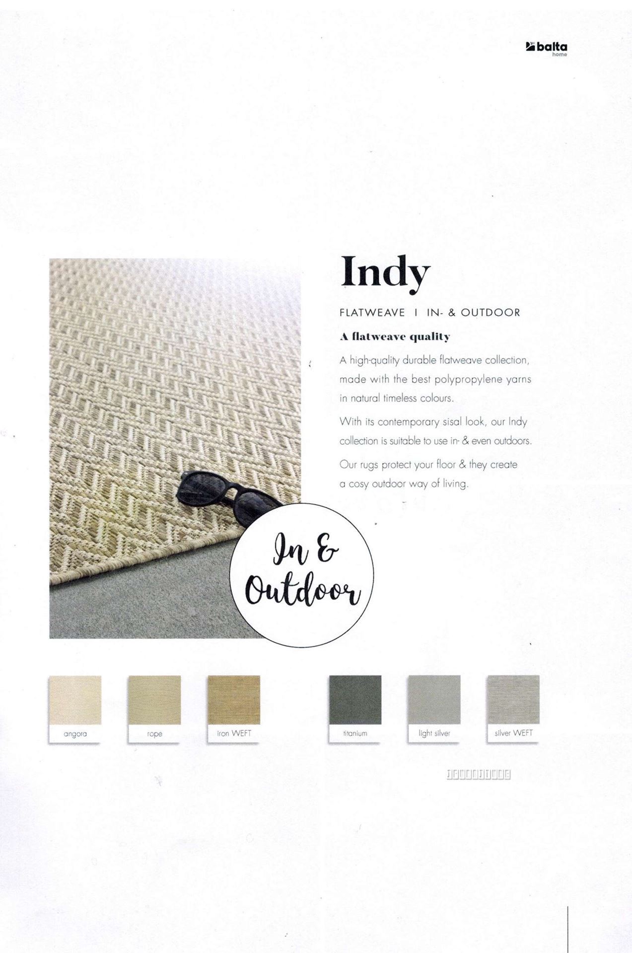 Indy-80/120/200 Indoor/Outdoor Rug *Lines Brown - 80*150