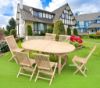 Picture of BALI 1.6M-2.4M Solid Teak Wood Extendable Outdoor Dining Set (7PC/9PC)