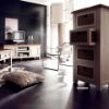 Picture of BODDE 128x59cm 4-Drawer Pine Wood Cabinet with Rattan Shelf