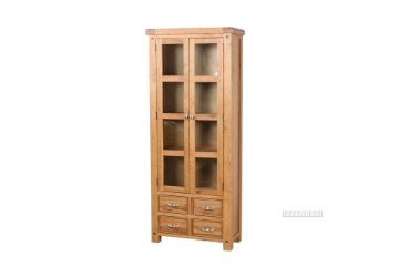Picture of WESTMINSTER Solid Oak Wood 2-Door 4-Drawer Display Cabinet