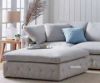 Picture of SUSSEX Memory Foam 4 Seater Extra Large Sofa with Ottoman (Light Grey)