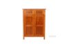 Picture of METRO 2 Door 2 Drawer Solid Pine Wood Shoe Cabinet (Caramel)