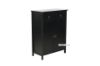 Picture of METRO 2 Door 2 Drawer Solid Pine Wood Shoe Cabinet (Black)