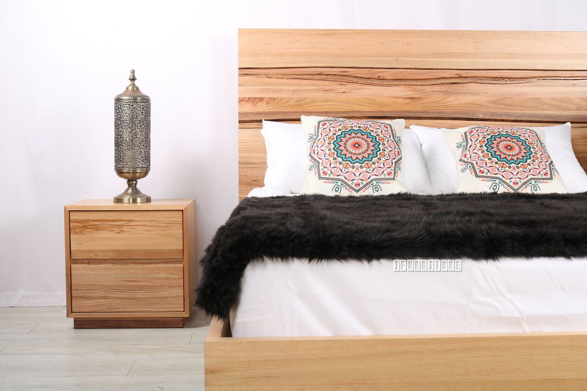 CANBERRA Bed Frame in Queen Size (Live Edge Australian Messmate)