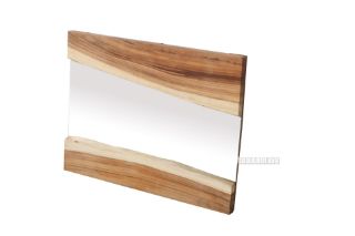 Picture of Astrid Solid Teak Live Edge Hanging Mirror * 3 Sizes - 80x60