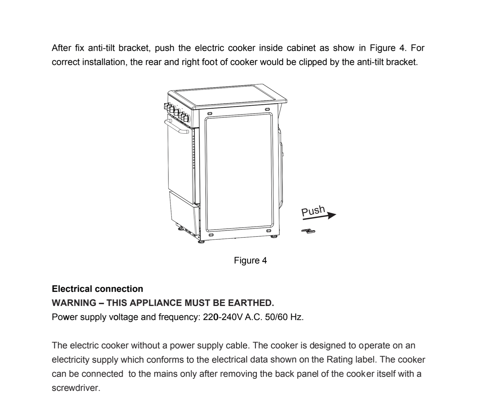 Midea 60cm Ceramic Cooktop Freestanding Stove 24DME4R109